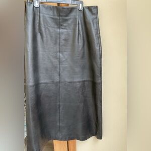Margaret Godfrey leather maxi skirt. EUC